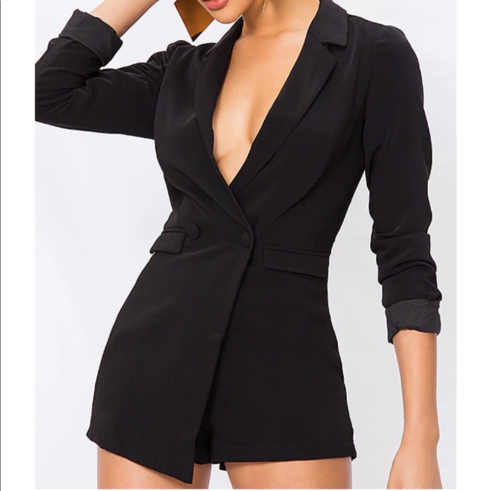 Super down blazer romper